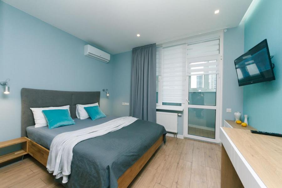 Happy Apartment, Warmth, Comfort, Turquoise Kiev Esterno foto